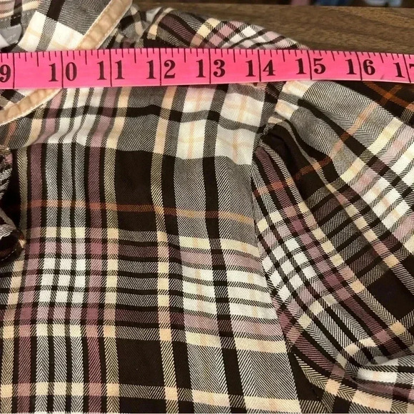 Plaid Ruffle Women's Top - Picture 7 of 11